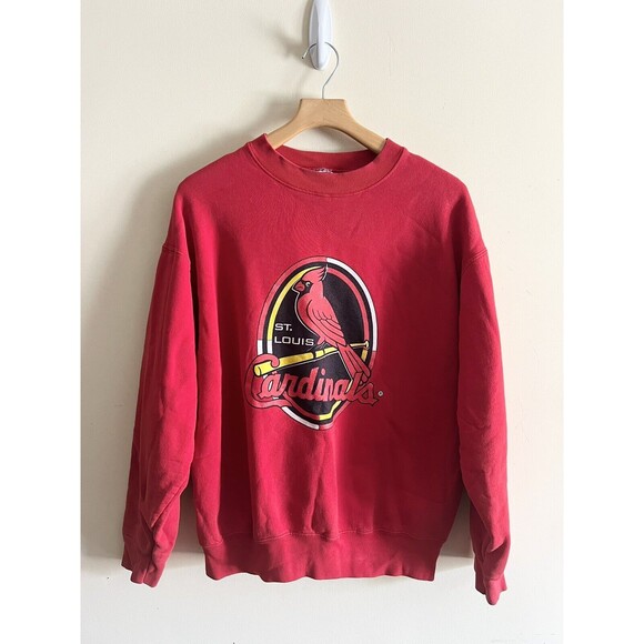 Vintage 90s‎ St. Louis Cardinals Heavy Cotton Crewneck Sweater MLB Grunge XL - Picture 1 of 5